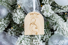 Load image into Gallery viewer, Wood Baby Bump Ornament, Pregnancy Announcement Ornament, Baby Announcement Ornament for Family