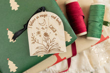 Load image into Gallery viewer, I Believe in Magic and Books, Book Christmas Ornament, Book Lover Gift