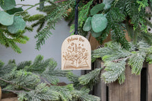 Load image into Gallery viewer, Wood Name Ornament Book Christmas Ornament, Personalized Gift for Book Lover