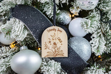 Load image into Gallery viewer, Wood Name Bookish Ornament, Personalized Gift for Book Lover