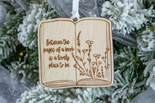 Load image into Gallery viewer, Wood Between the Pages Book Christmas Ornament, Book Lover Gift, Bookish Decor