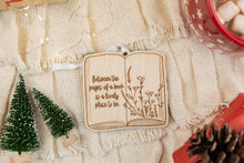 Load image into Gallery viewer, Wood Between the Pages Book Christmas Ornament, Book Lover Gift, Bookish Decor