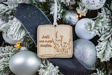 Load image into Gallery viewer, Wood Just One More Chapter Book Lover Ornament, Gift for Readers