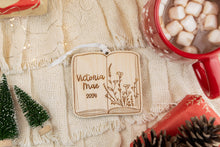 Load image into Gallery viewer, Wood Name Book Shaped Ornament, Personalized Book Lover Gift, Bookish Decor