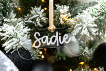 Load image into Gallery viewer, Clear Dog Bone Ornament, Dog Name Ornament, Custom Dog Ornament, Personalized Dog Ornament, Pet Christmas Ornament, Dogs First Christmas