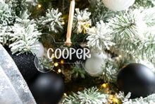 Load image into Gallery viewer, Clear Dog Bone Ornament, Dog Name Ornament, Custom Dog Ornament, Personalized Dog Ornament, Pet Christmas Ornament, Dogs First Christmas