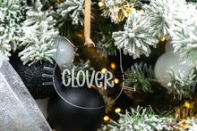 Load image into Gallery viewer, Clear Acrylic Personalized Cat Ornament, Pet Christmas Ornament, Custom Cat Ornament, Cat Lover Gift