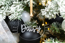 Load image into Gallery viewer, Clear Acrylic Personalized Cat Ornament, Pet Christmas Ornament, Custom Cat Ornament, Cat Lover Gift