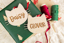 Load image into Gallery viewer, Wood Custom Cat Ornament, Personalized Cat Ornament, Cat Lover Gift