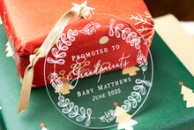 Load image into Gallery viewer, Promoted to Grandparents Ornament, Grandparent Gift, Grandparent Pregnancy Announcement, Baby Announcement, Pregnancy Announcement