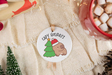 Load image into Gallery viewer, Capy Holidays Capybara Christmas Ornament, Capybara Lover Gift