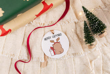 Load image into Gallery viewer, Merry Capymas Capybara Christmas Ornament, Capybara Lover Gift