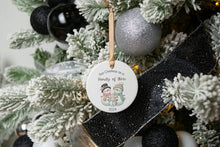 Load image into Gallery viewer, First Christmas as a Family of Three Snowman Ornament, Gift for New Parents