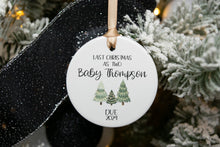 Load image into Gallery viewer, Personalized Last Christmas as Two Ornament, Gift for Expecting Parents