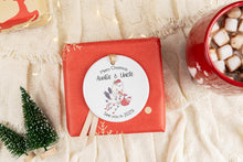 Load image into Gallery viewer, Stork Baby Announcement to New Grandparents, New Aunt and Uncle Christmas Baby Announcement, Customize to any Family Members