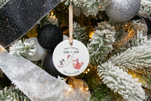 Load image into Gallery viewer, Twins Pregnancy Announcement Ornament, Baby Announcement for Family, Customizable Pregnancy Reveal