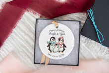 Load image into Gallery viewer, Penguin Baby Announcement to Grandparents, Aunt and Uncle, Family - Christmas Baby Announcement