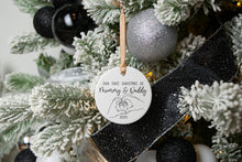 Load image into Gallery viewer, First Christmas as Mommy and Daddy Baby Feet Ornament, Christmas Gift for New Parents