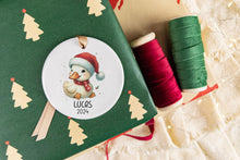 Load image into Gallery viewer, Personalized Kid's Duck Ornament, Custom Name Ornament, Animal Lover Gift