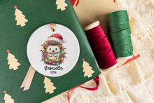 Load image into Gallery viewer, Personalized Hedgehog Name Ornament, Custom Hedgehog Gift, Animal Lover Gift