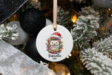 Load image into Gallery viewer, Personalized Hedgehog Name Ornament, Custom Hedgehog Gift, Animal Lover Gift