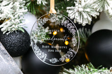 Load image into Gallery viewer, Promoted to Grandparents Ornament, Grandparent Gift, Grandparent Pregnancy Announcement, Baby Announcement, Pregnancy Announcement