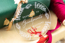 Load image into Gallery viewer, Promoted to Grandparents Ornament, Grandparent Gift, Grandparent Pregnancy Announcement, Baby Announcement, Pregnancy Announcement