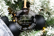 Load image into Gallery viewer, Promoted to Grandparents Ornament, Grandparent Gift, Grandparent Pregnancy Announcement, Baby Announcement, Pregnancy Announcement