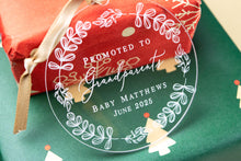 Load image into Gallery viewer, Promoted to Grandparents Ornament, Grandparent Gift, Grandparent Pregnancy Announcement, Baby Announcement, Pregnancy Announcement