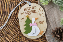 Load image into Gallery viewer, Personalized Silly Goose Baby's First Christmas Ornament, Custom Gift for Baby, Keepsake for New Parents