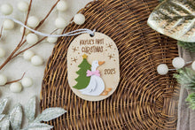 Load image into Gallery viewer, Personalized Silly Goose Baby's First Christmas Ornament, Custom Gift for Baby, Keepsake for New Parents