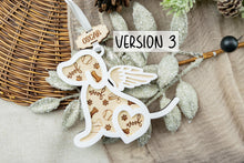 Load image into Gallery viewer, Personalized Dog Memorial Ornament, Dog Remembrance Gift, Pet Loss Gift Sympathy Gift, Multiple Customization Options