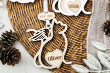 Load image into Gallery viewer, Cat Memorial Ornament, Cat Remembrance Gift, Pet Loss Gift Sympathy Gift, Multiple Customization Options