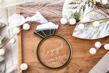 Load image into Gallery viewer, Personalized Engagement Ring Ornament, Our First Christmas Engaged, Personalized Engagement Gifts