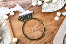 Load image into Gallery viewer, Personalized Engagement Ring Ornament, Our First Christmas Engaged, Personalized Engagement Gifts