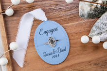 Load image into Gallery viewer, Personalized Engagement Ring Box Ornament | Engaged Ornament | Custom Engagement Gift | Our First Christmas Engaged