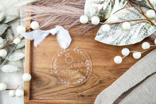 Load image into Gallery viewer, Personalized Acrylic Engagement Ornament, Personalized Engagement Gift, Our First Christmas Engaged