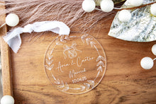 Load image into Gallery viewer, Personalized Acrylic ‘Married’ Ornament – Wedding Gift | First Christmas as a Married Couple