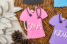 Load image into Gallery viewer, Personalized Scrubs Ornament | Custom Nurse Ornament | Healthcare Worker Gift | Medical Christmas Ornament