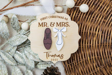 Load image into Gallery viewer, First Christmas as Mr & Mrs Ornament | Personalized Newlywed Ornament | Wedding Gift Ornament | Mr & Mr | Mrs & Mrs