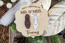 Load image into Gallery viewer, First Christmas as Mr & Mrs Ornament | Personalized Newlywed Ornament | Wedding Gift Ornament | Mr & Mr | Mrs & Mrs