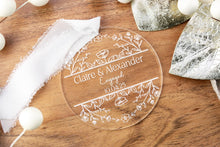 Load image into Gallery viewer, Personalized Engaged Ornament | Custom Engagement Ornament | Our First Christmas Engaged Gift | Bride to Be Gift for Couple