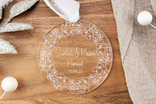 Load image into Gallery viewer, Personalized Married Ornament | Custom Wedding Ornament for Couple | Newlywed Ornament | Bride and Groom Gift