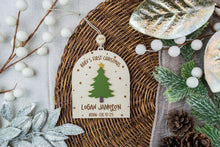 Load image into Gallery viewer, Personalized Baby's First Christmas Ornament, Custom Newborn Ornament, Baby Christmas Ornament, Gift for Baby, Keepsake for New Parents