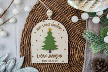 Load image into Gallery viewer, Personalized Baby's First Christmas Ornament, Custom Newborn Ornament, Baby Christmas Ornament, Gift for Baby, Keepsake for New Parents