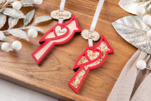 Load image into Gallery viewer, Cardinal Ornament, Personalized Memorial Ornament, Remembrance Ornament, Sympathy Gift, Multiple Customization Options