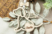 Load image into Gallery viewer, Personalized Dog Memorial Ornament, Dog Remembrance Gift, Pet Loss Gift Sympathy Gift, Multiple Customization Options