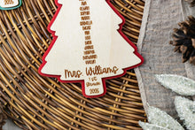 Load image into Gallery viewer, Custom Teacher Ornament, Teacher Christmas Gifts, Personalized Classroom Ornament, Student Name Ornament, Teacher Appreciation Gift