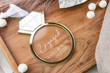 Load image into Gallery viewer, Personalized Engagement Ring Ornament, Our First Christmas Engaged, Personalized Engagement Gifts