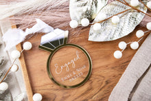 Load image into Gallery viewer, Personalized Engagement Ring Ornament, Our First Christmas Engaged, Personalized Engagement Gifts